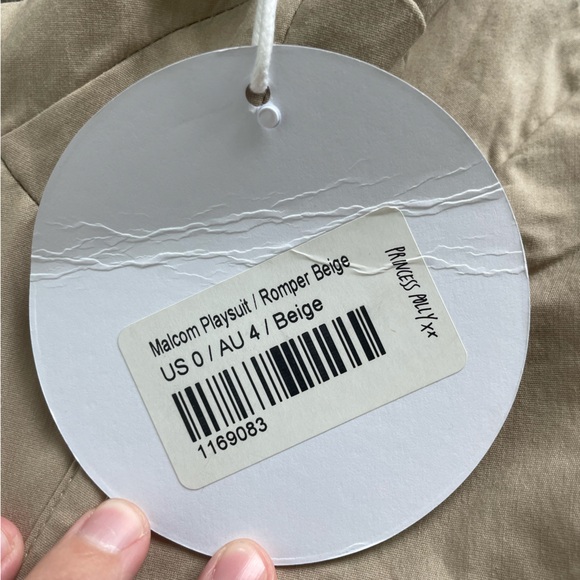 Princess Polly Women’s Size 0 Beige Malcom Playsuit Tan Corset Romper NWT - Picture 4 of 6